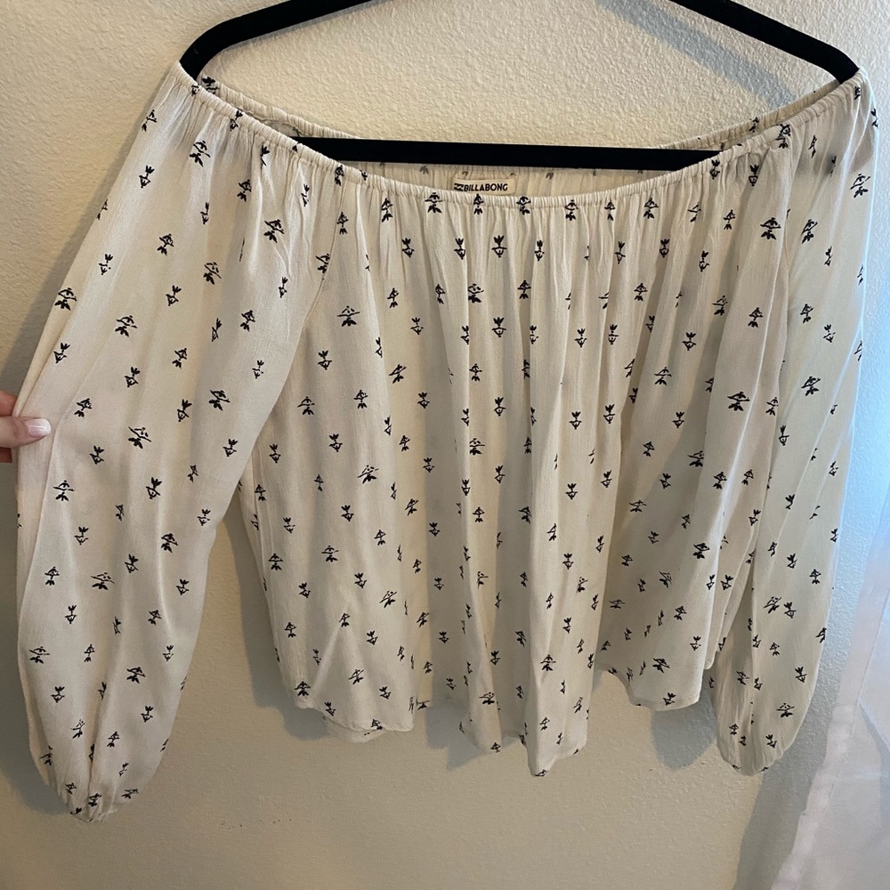 Cream off the shoulder blouse
